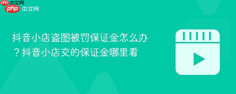 抖音小店盗图被罚保证金怎么办?抖音小店交的保证金哪里看