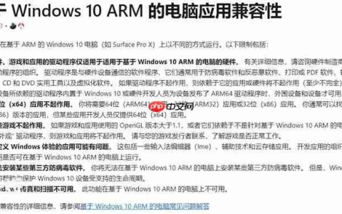 Surface Pro X运行Win10 on ARM有哪些限制？