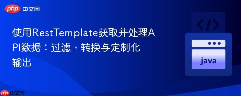 使用resttemplate获取并处理api数据:过滤、转换与定制化输出