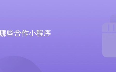 抖音有哪些合作小程序