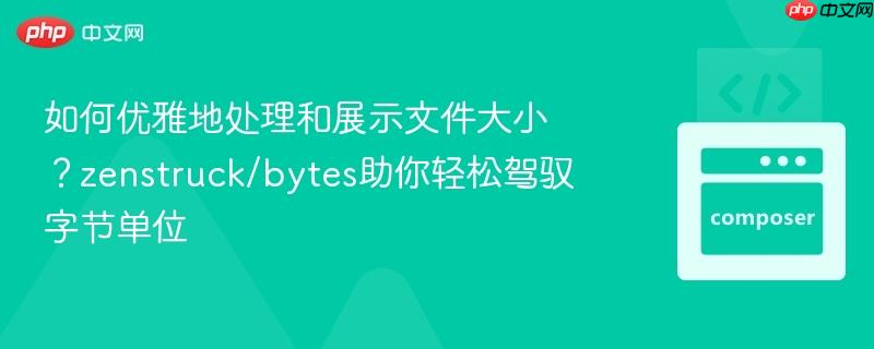 如何优雅地处理和展示文件大小?zenstruck/bytes助你轻松驾驭字节单位