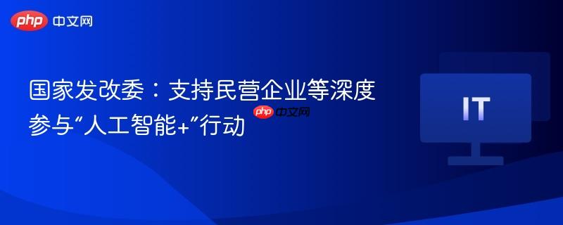 国家发改委:支持民营企业等深度参与“人工智能+”行动