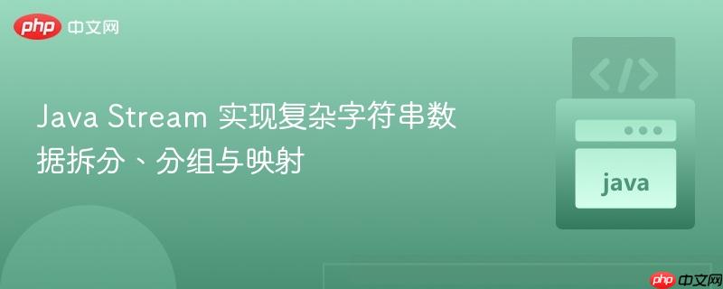 Java Stream 实现复杂字符串数据拆分、分组与映射