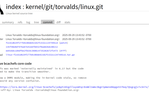 Linus Torvalds 从 Linux 内核中删除了 Bcachefs 代码