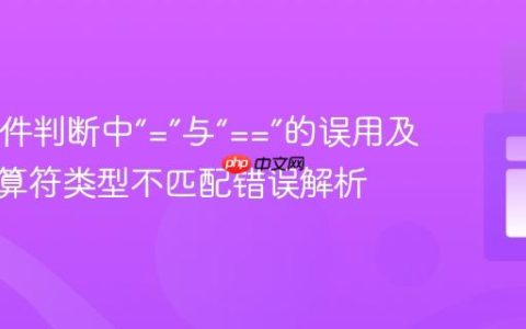 Java条件判断中“=”与“==”的误用及逻辑运算符类型不匹配错误解析