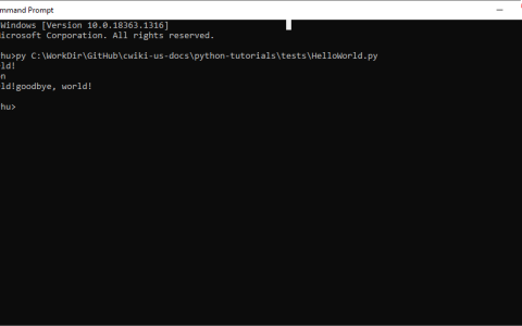 Windows 的 CMD 和 PS 命令行运行第一个 Python 的 HelloWorld 程序