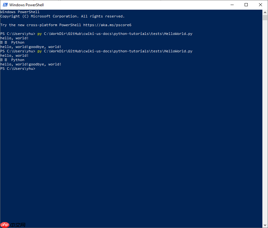 Windows 的 CMD 和 PS 命令行运行第一个 Python 的 HelloWorld 程序