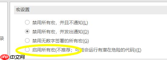 Win11如何启用Excel中的宏?Win11启用Excel中宏的方法