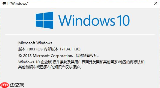 Win10电脑怎么查看版本信息?