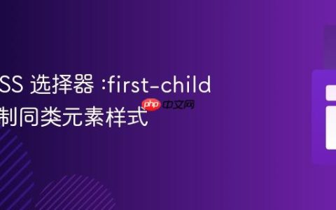 使用 CSS 选择器 :first-child 精确控制同类元素样式