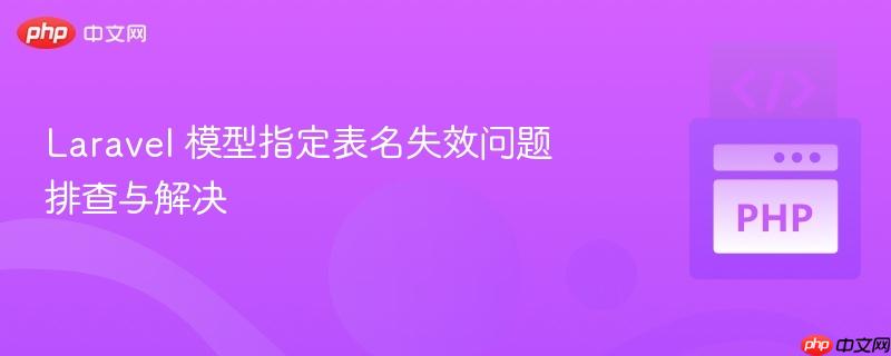 laravel 模型指定表名失效问题排查与解决
