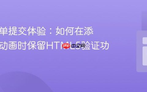 优化表单提交体验：如何在添加加载动画时保留HTML5验证功能