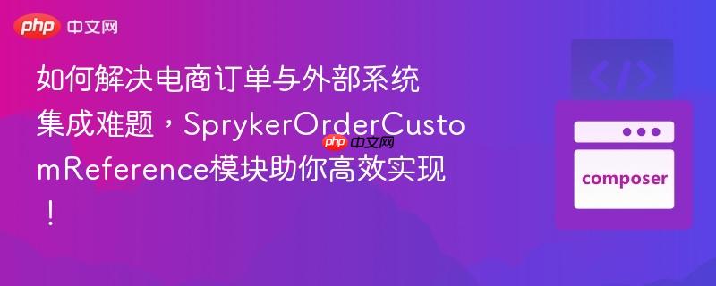 如何解决电商订单与外部系统集成难题,sprykerordercustomreference模块助你高效实现!