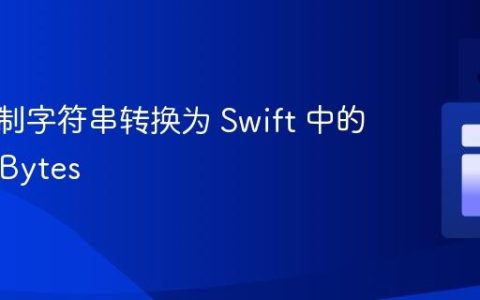 将二进制字符串转换为 Swift 中的 Int 和 Bytes