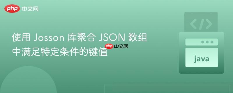 使用 josson 库聚合 json 数组中满足特定条件的键值