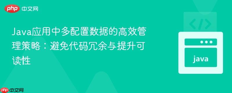 Java应用中多配置数据的高效管理策略:避免代码冗余与提升可读性