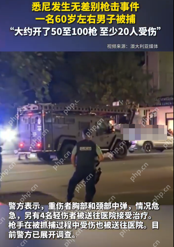 60岁男子在悉尼街头无差别射击:造成至少1人重伤、19人轻伤 - 创想鸟