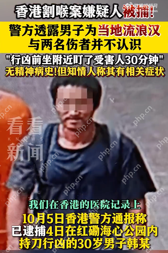 香港海心公园割喉案嫌犯系流浪汉,正被扣留调查 - 创想鸟