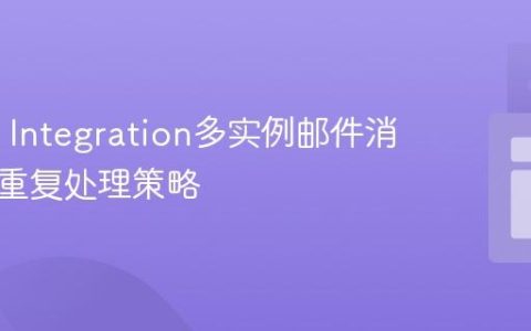 Spring Integration多实例邮件消费者防重复处理策略