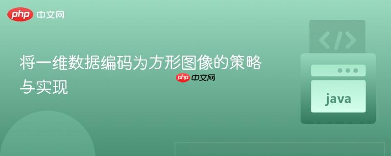 将一维数据编码为方形图像的策略与实现