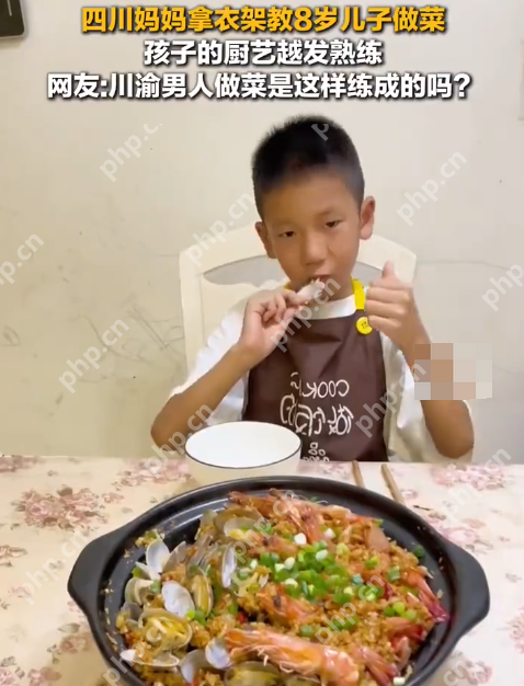 四川妈妈拿衣架教8岁儿子做菜 网友:川渝男人做菜是这样炼成的吗? - 创想鸟