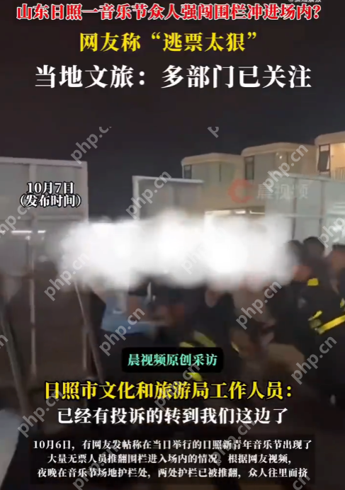 山东日照音乐节疑多人强闯围栏逃票 当地文旅回应:多部门已关注正在处理 - 创想鸟
