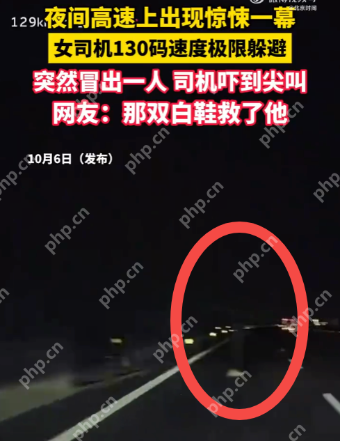 夜间高速上突现一人行走女司机130码速度极限躲避 网友:那双白鞋救了他 - 创想鸟