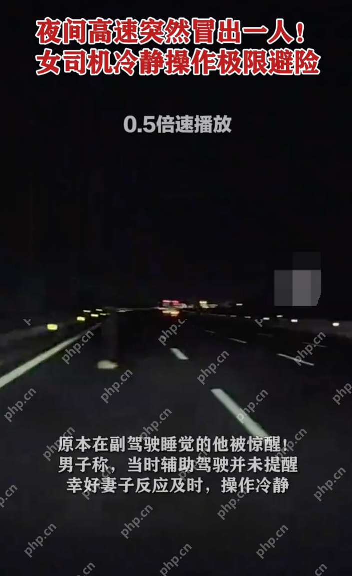 夜间高速突然冒出一人司机吓到尖叫 女司机冷静操作极限避险 - 创想鸟