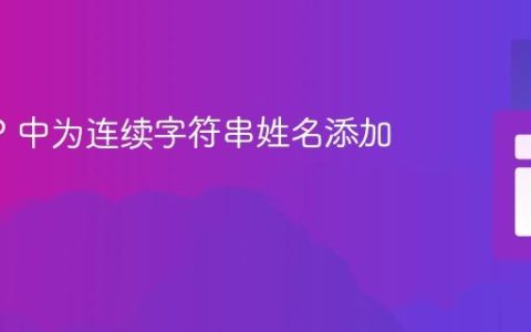 在 PHP 中为连续字符串姓名添加空格