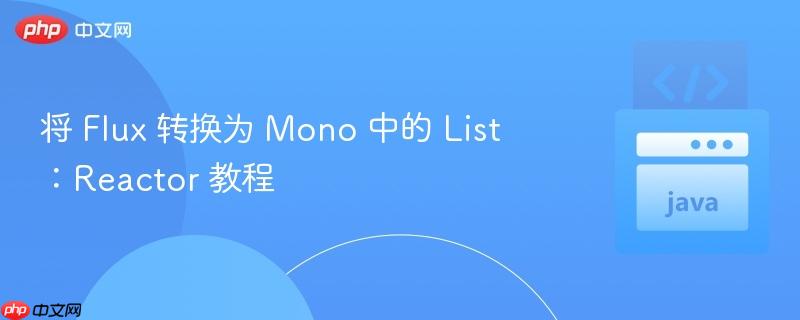 将 flux 转换为 mono 中的 list:reactor 教程