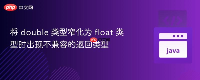 将 double 类型窄化为 float 类型时出现不兼容的返回类型
