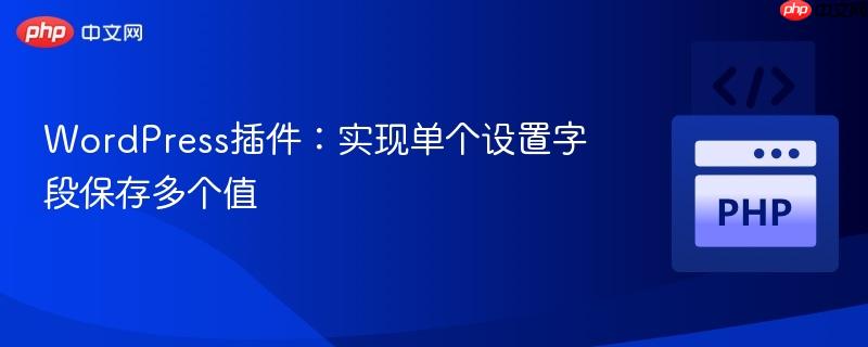WordPress插件:实现单个设置字段保存多个值