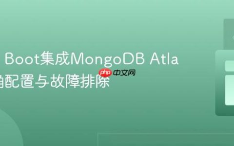 Spring Boot集成MongoDB Atlas：正确配置与故障排除