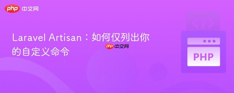 laravel artisan:如何仅列出你的自定义命令