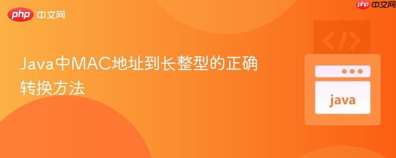 Java中MAC地址到长整型的正确转换方法