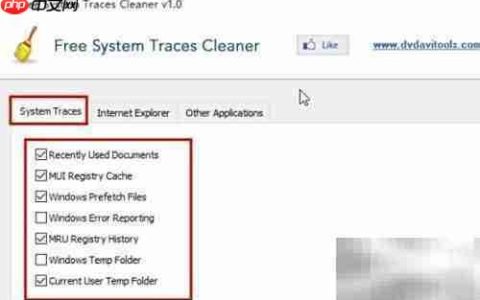 Free System Traces Cleaner清痕教程