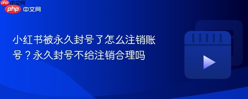 小红书被永久封号了怎么注销账号?永久封号不给注销合理吗