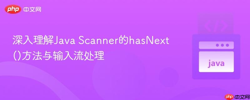 深入理解Java Scanner的hasNext()方法与输入流处理