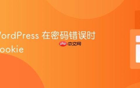 防止 WordPress 在密码错误时设置 Cookie