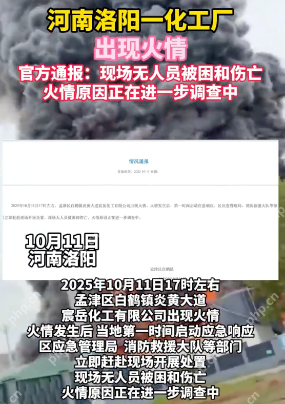 河南洛阳一化工企业起火滚滚黑烟 应急局:未出现人员被困或伤亡 - 创想鸟