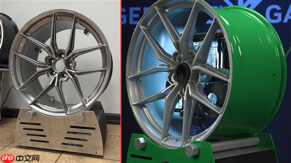 RTX 5080整机塞进保时捷911轮毂!通过钥匙开机重启