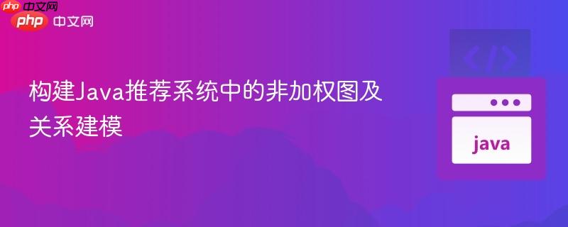 构建Java推荐系统中的非加权图及关系建模