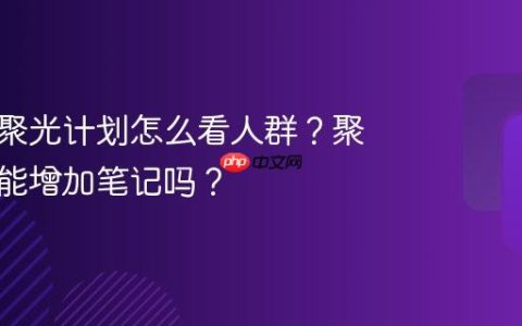 小红书聚光计划怎么看人群？聚光计划能增加笔记吗？