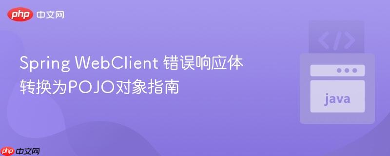 Spring WebClient 错误响应体转换为POJO对象指南