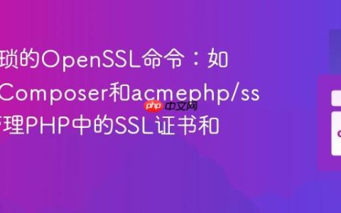 告别繁琐的OpenSSL命令：如何使用Composer和acmephp/ssl轻松管理PHP中的SSL证书和密钥