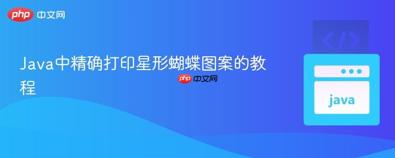 Java中精确打印星形蝴蝶图案的教程