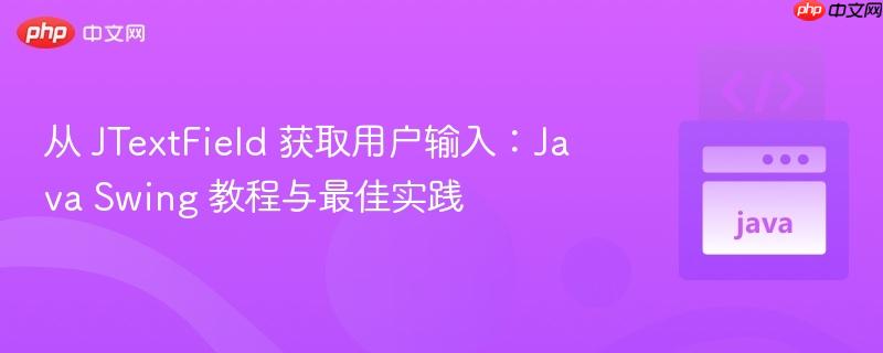 从 JTextField 获取用户输入:Java Swing 教程与最佳实践