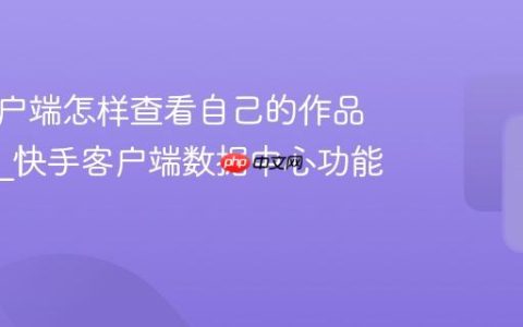 快手客户端怎样查看自己的作品播放量_快手客户端数据中心功能解读
