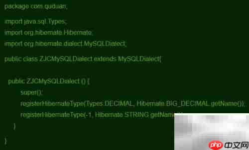 No Dialect映射JDBC类型错误