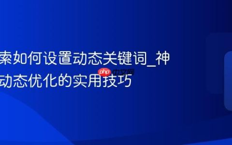 神马搜索如何设置动态关键词_神马搜索动态优化的实用技巧